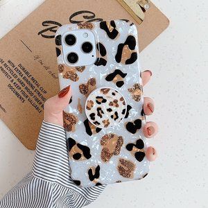 iPhone 12 Pro Max 12 11 Case Leopard Shell With Holder New